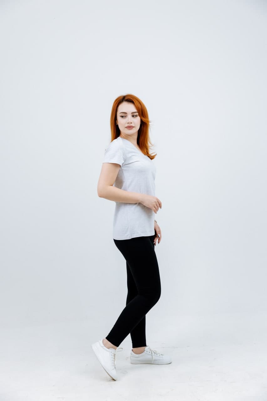 undefined Gray Tshirt with Black Trousers - image - 01